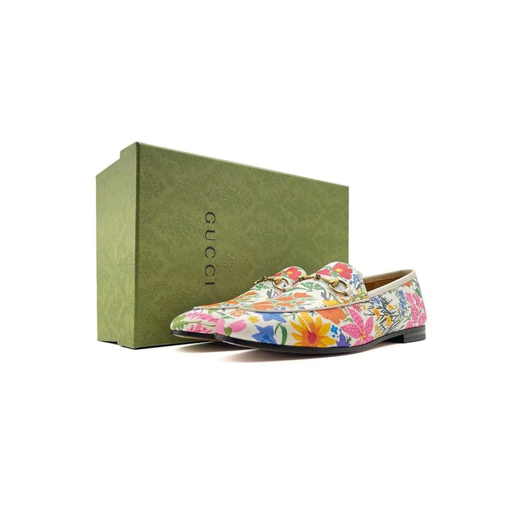 Gucci Ken Scott Jordaan Flora Print Loafers - SHENGLI ROAD MARKET