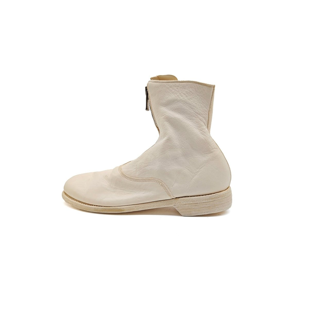 GUIDI 210 White Horse Full Grain Front Zip Leather Boots - SHENGLI ROAD MARKET