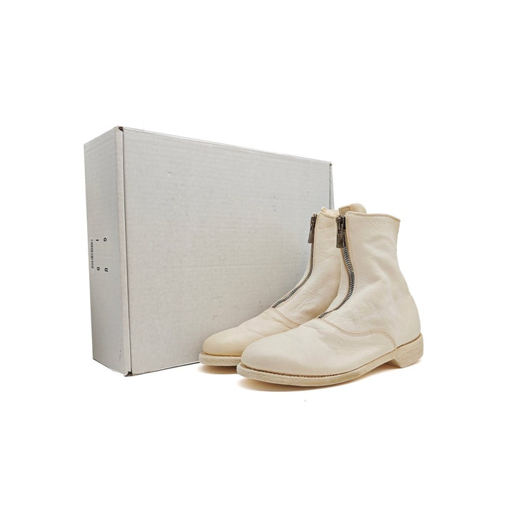 GUIDI 210 White Horse Full Grain Front Zip Leather Boots - SHENGLI ROAD MARKET