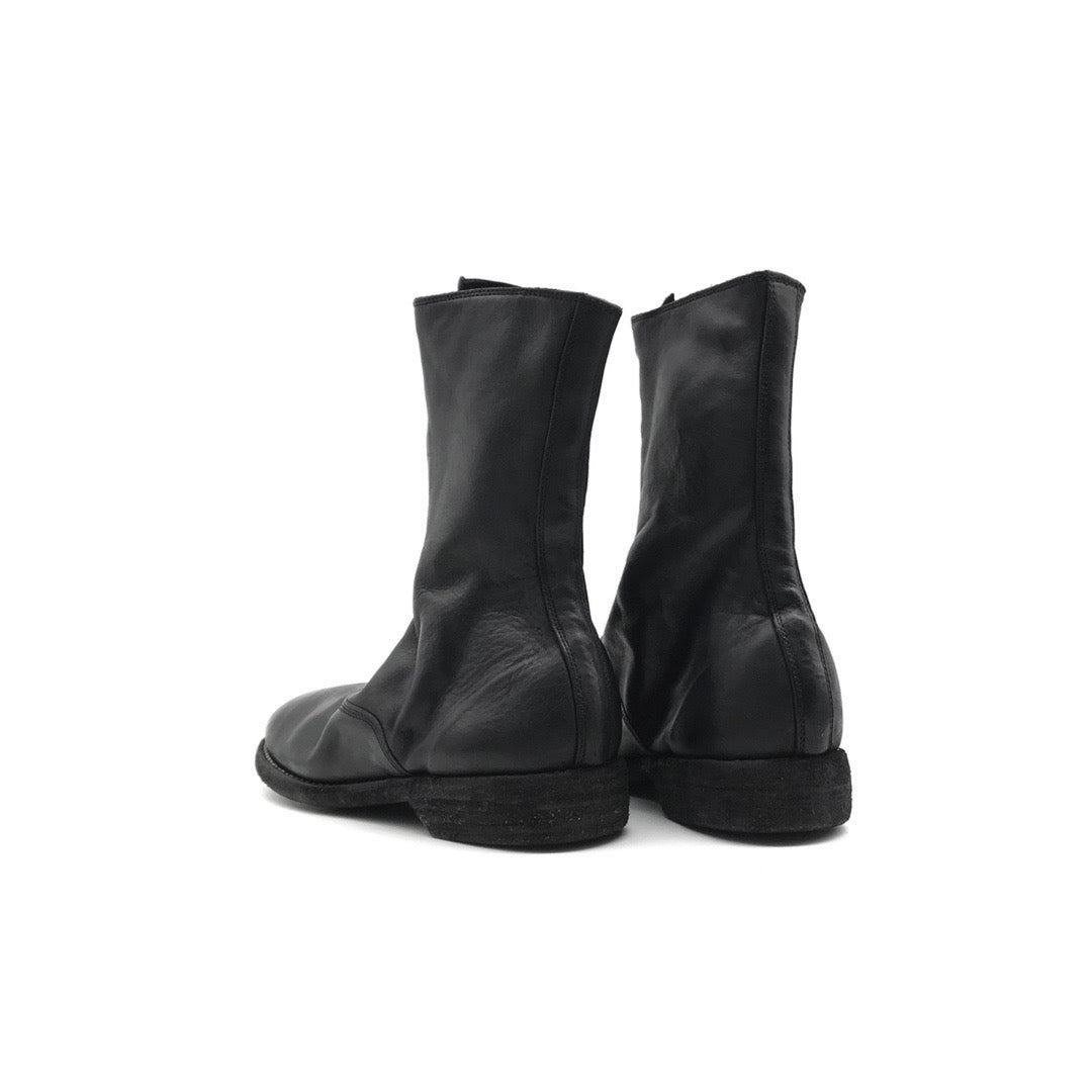 GUIDI 310 ソフト ホースグレイン フロント ジップ レディース レザー ブーツ