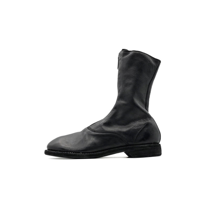 GUIDI 310 ソフト ホースグレイン フロント ジップ レディース レザー ブーツ