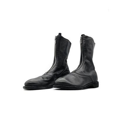 GUIDI 310 Soft Horse Grain Front Zip Women's Leather Boots - SHENGLI ROAD MARKET