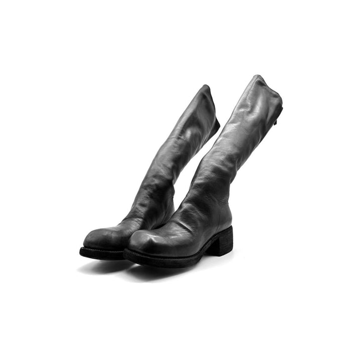 GUIDI 90810 Square Toe Back Zip Knee - high Leather Boots - SHENGLI ROAD MARKET
