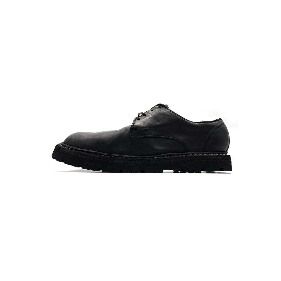 GUIDI 9920VN Soft Horse Leather Classic Long Lace - up Derby Shoes - SHENGLI ROAD MARKET