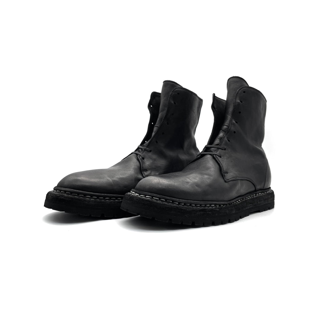 GUIDI 9950VN Soft Horse Lace - up Leather Boots - SHENGLI ROAD MARKET