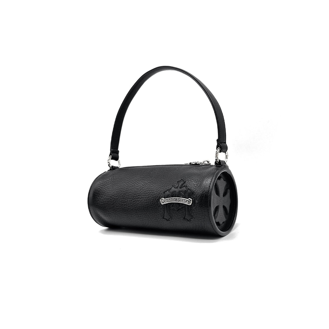 크롬하츠 블랙 트리플 크로스 패치 그라인드 미니 핸드백