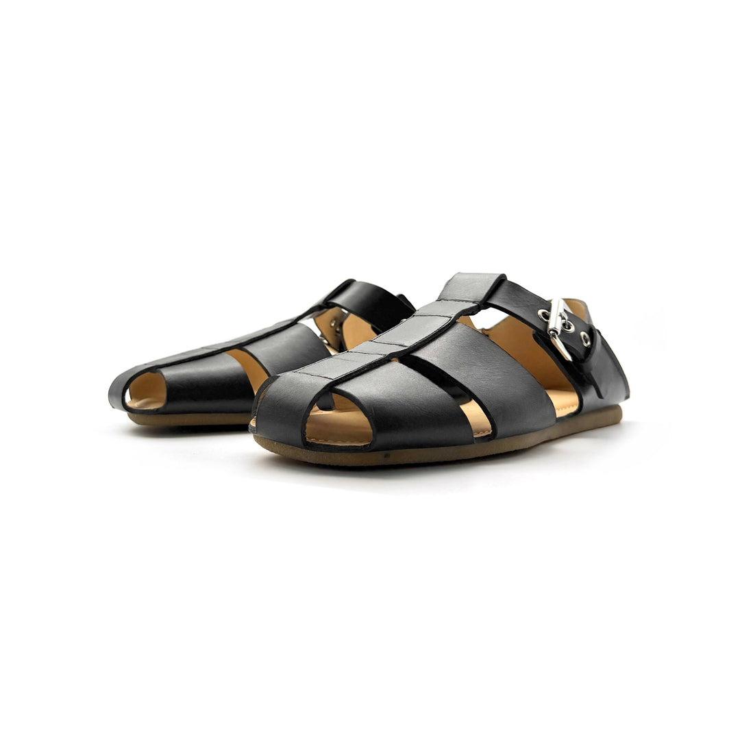 Lemaire Black Fisherman Slip On Sandals - SHENGLI ROAD MARKET