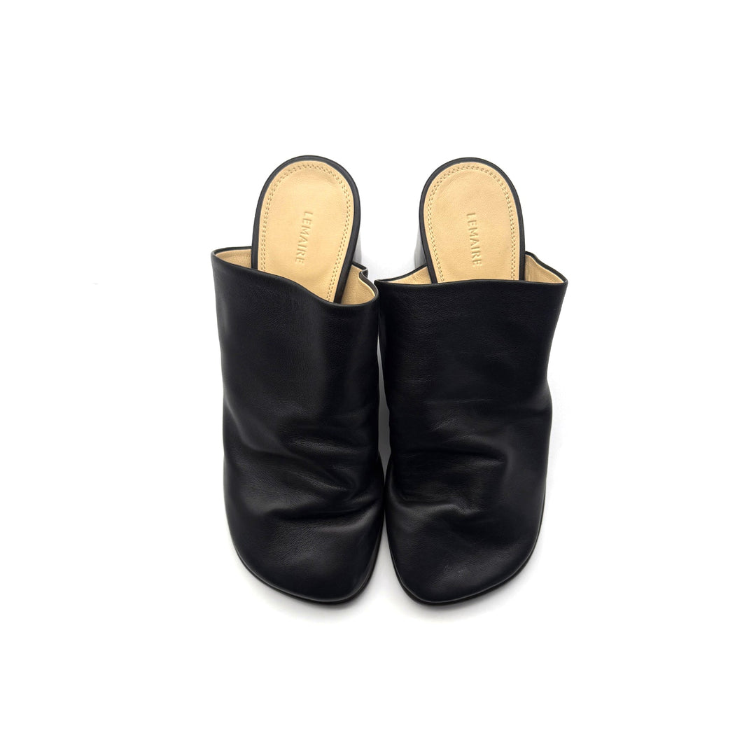 Lemaire Brown Glove Mules - SHENGLI ROAD MARKET