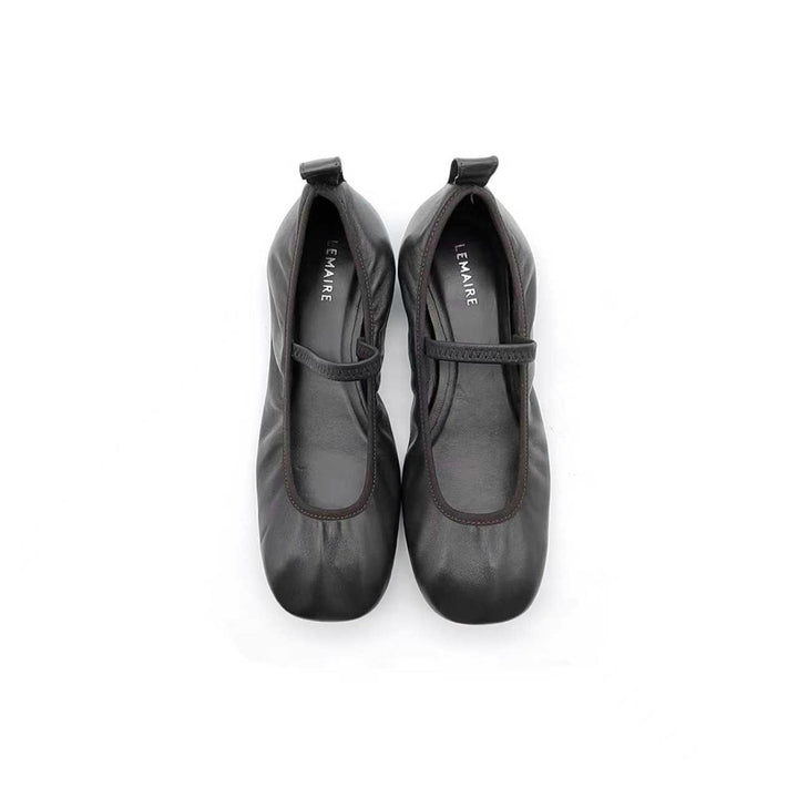 Lemaire Leather Mary Jane Ballet Flats - SHENGLI ROAD MARKET