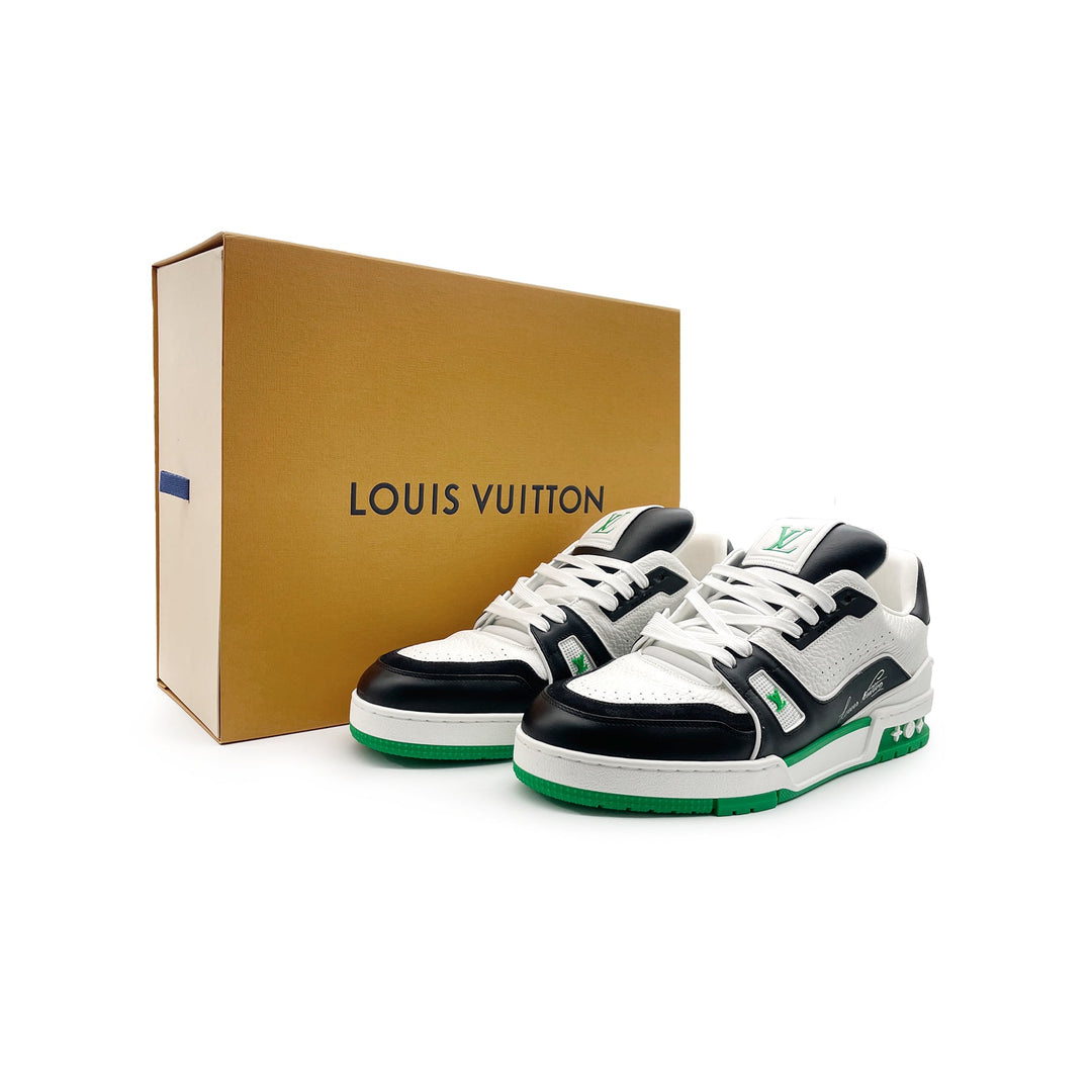 Louis Vuitton Black & White Trainer Sneakers - SHENGLI ROAD MARKET
