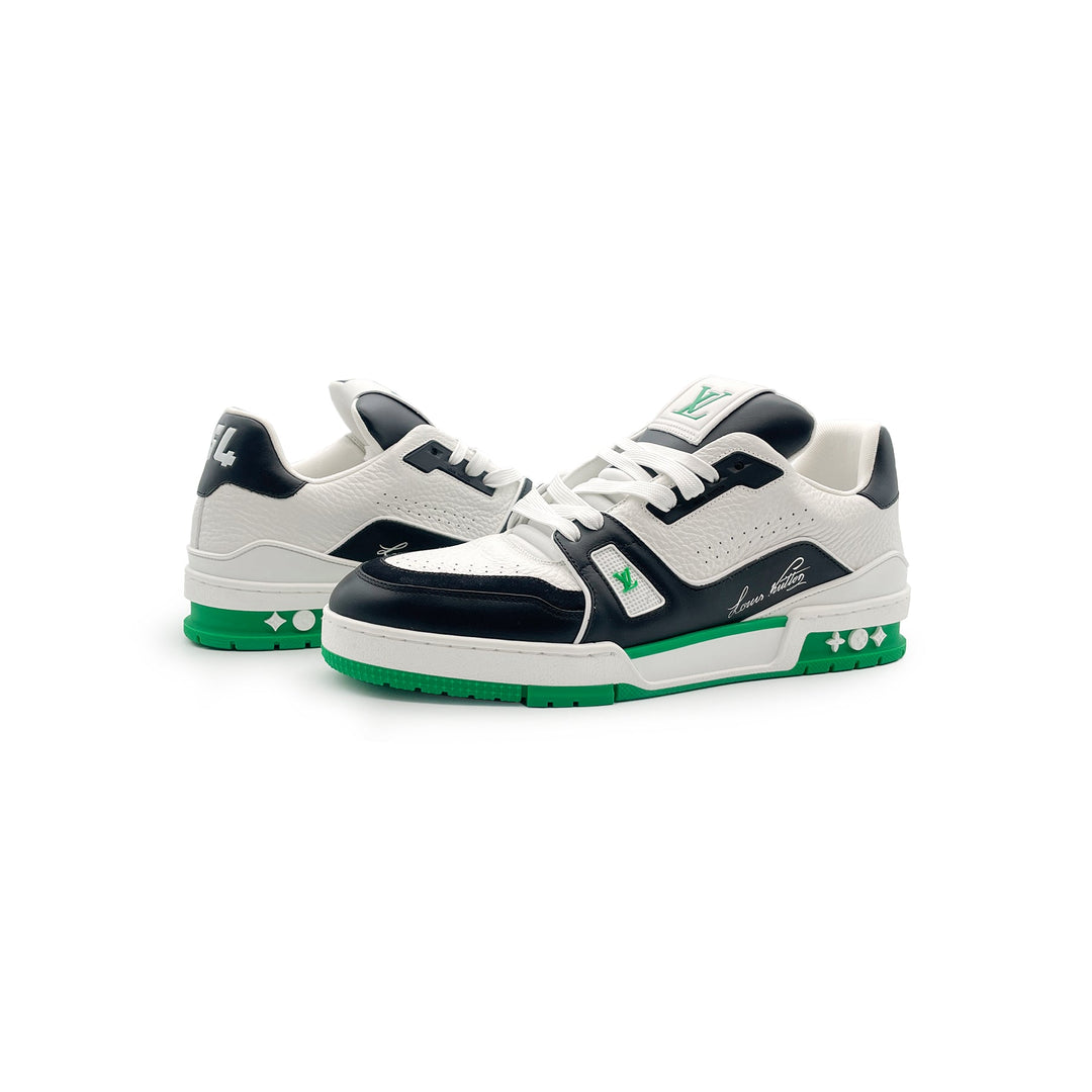 Louis Vuitton Black & White Trainer Sneakers - SHENGLI ROAD MARKET