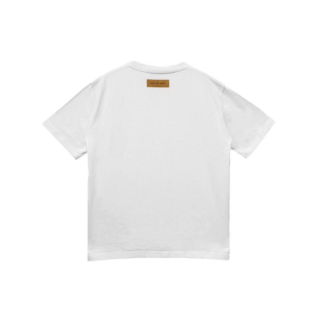 Louis Vuitton Graffiti Embroidered Short Sleeve T-Shirt - SHENGLI ROAD MARKET