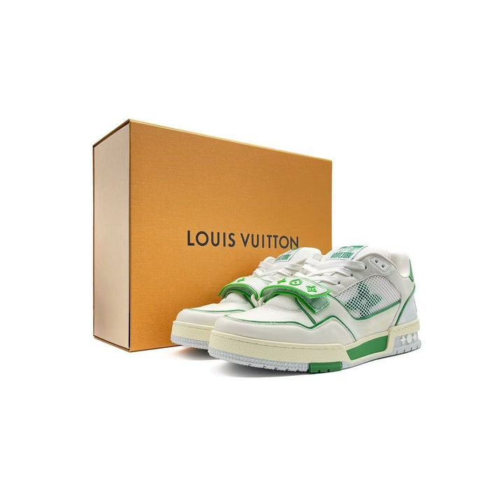 Louis Vuitton Green White Monogram Trainer Sneaker - SHENGLI ROAD MARKET