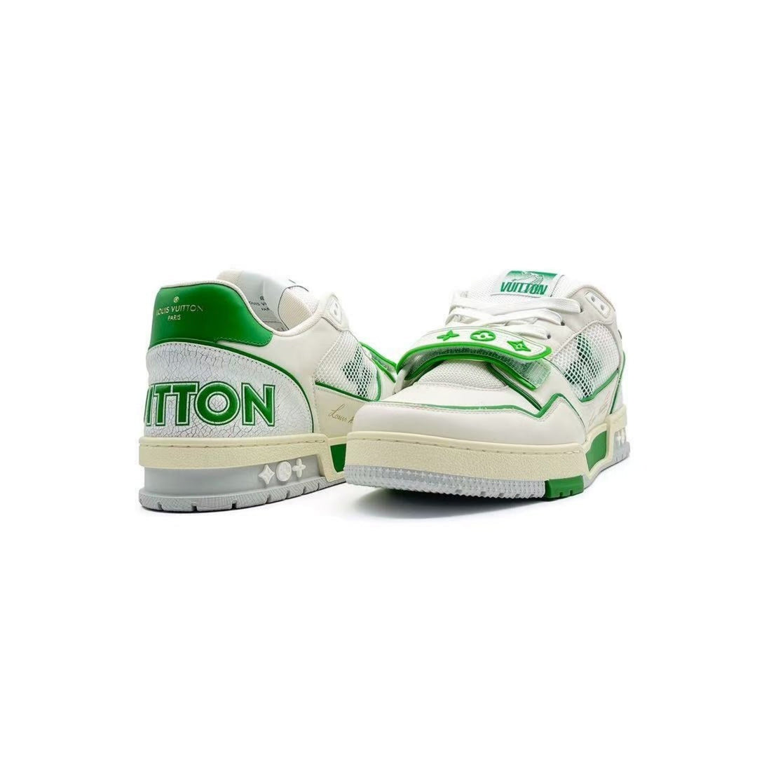 Louis Vuitton Green White Monogram Trainer Sneaker - SHENGLI ROAD MARKET