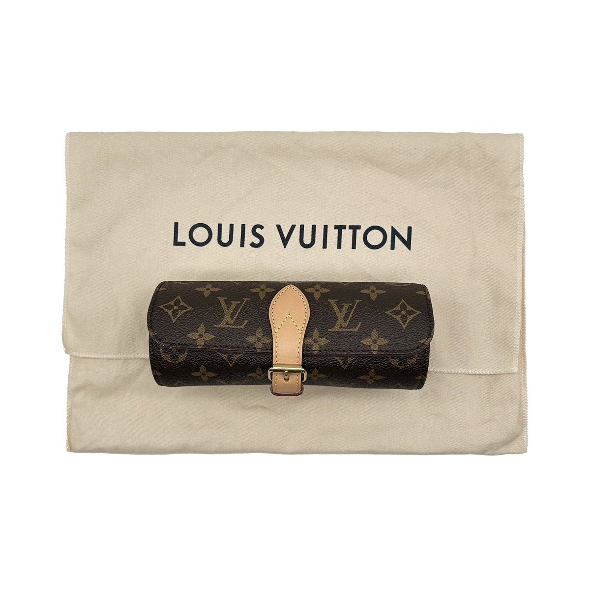 Louis Vuitton Monogram Canvas Brown Three Watch Case - SHENGLI ROAD MARKET