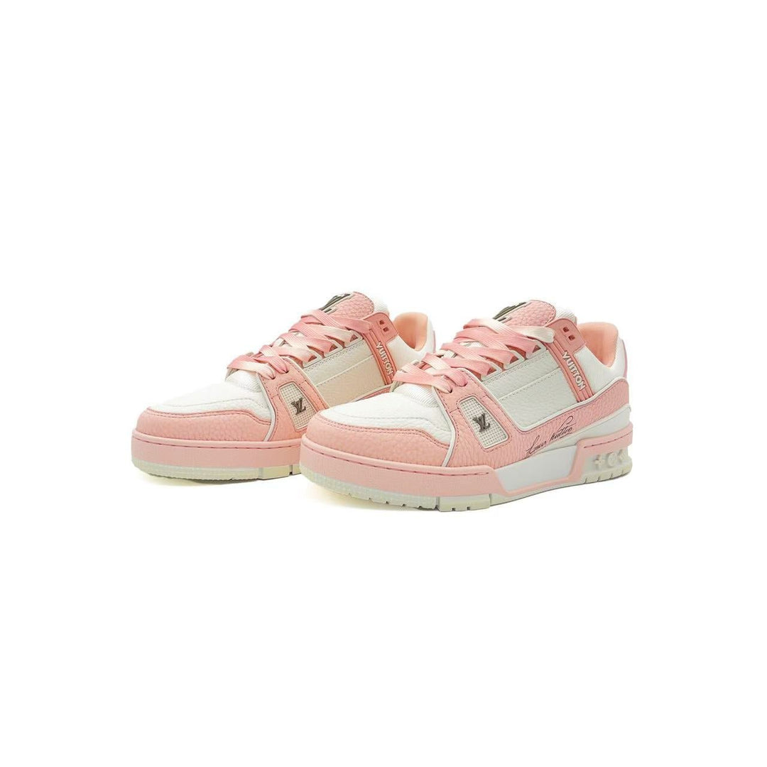 Louis Vuitton Pink & White Trainer Sneakers - SHENGLI ROAD MARKET