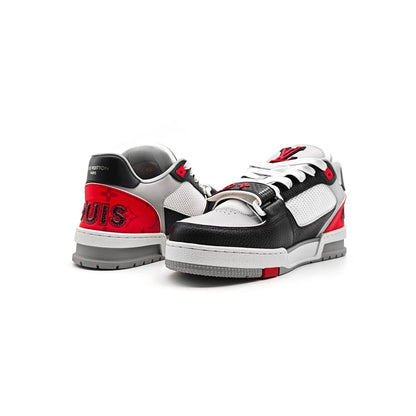 Louis Vuitton Red Grey Black Trainer Sneaker - SHENGLI ROAD MARKET