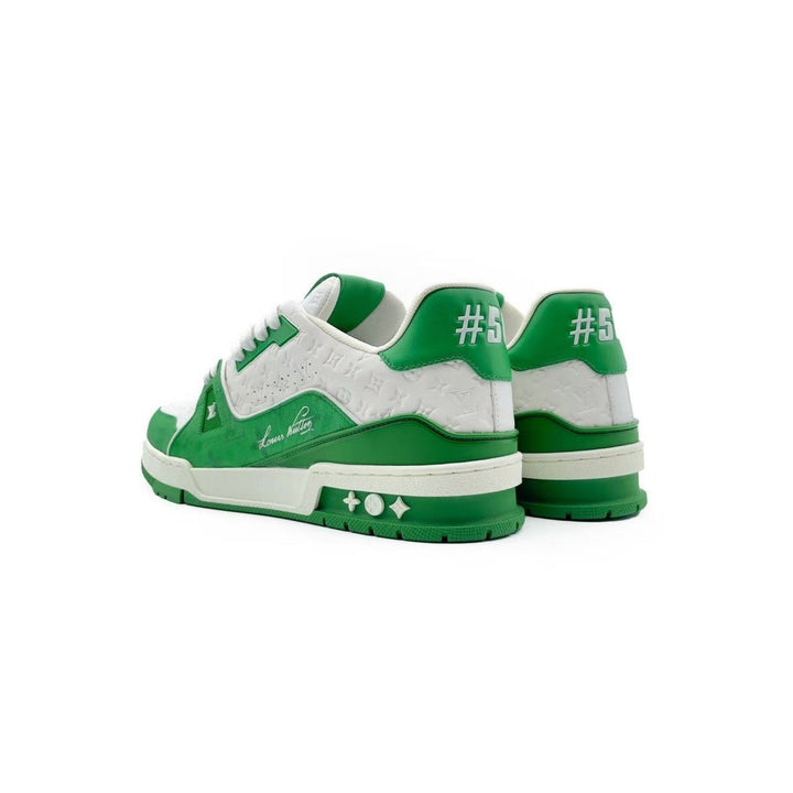 Louis Vuitton Trainer 54 Signature White & Green Sneakers - SHENGLI ROAD MARKET