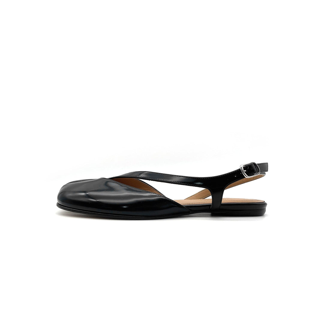 Maison Margiela Black Tabi Flat Slingback - SHENGLI ROAD MARKET