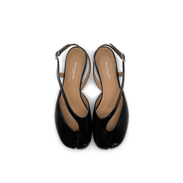 Maison Margiela Black Tabi Flat Slingback - SHENGLI ROAD MARKET