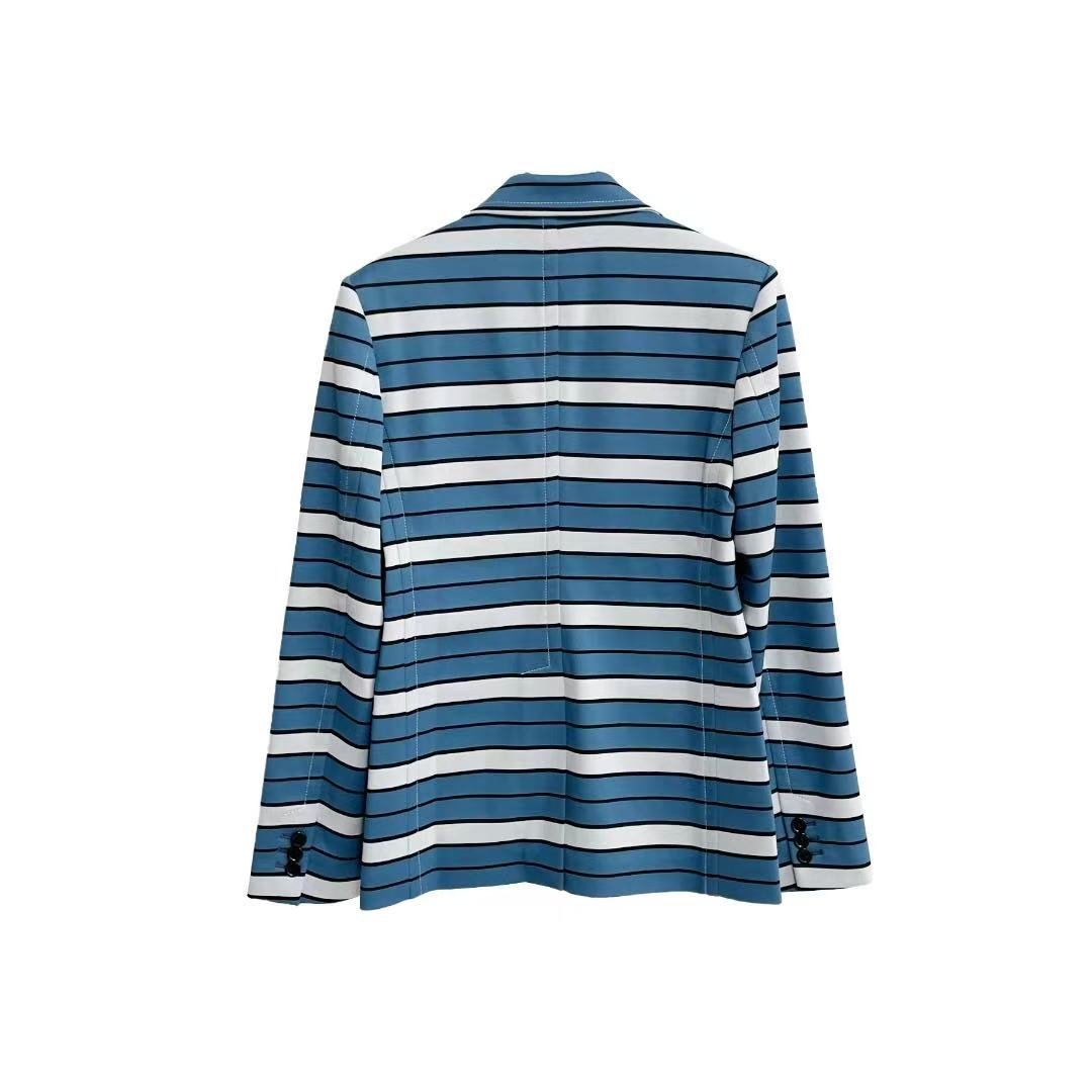 Marni Striped Blue Blazer - SHENGLI ROAD MARKET