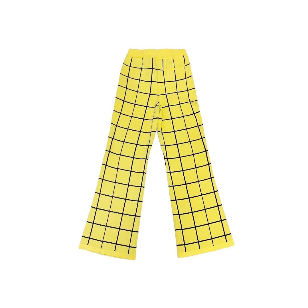 Marni Yellow Checked Viscose Trousers - SHENGLI ROAD MARKET