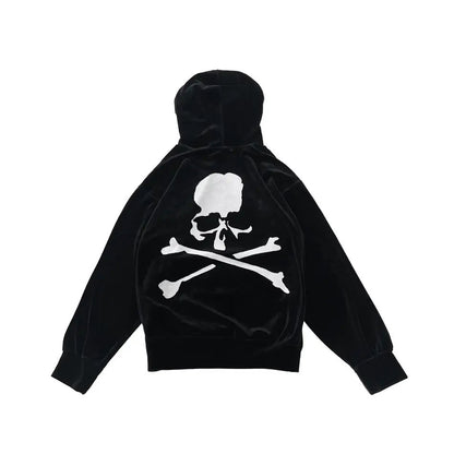 Mastermind Japan Skull Logo Velvet Hoodie - SHENGLI ROAD MARKET