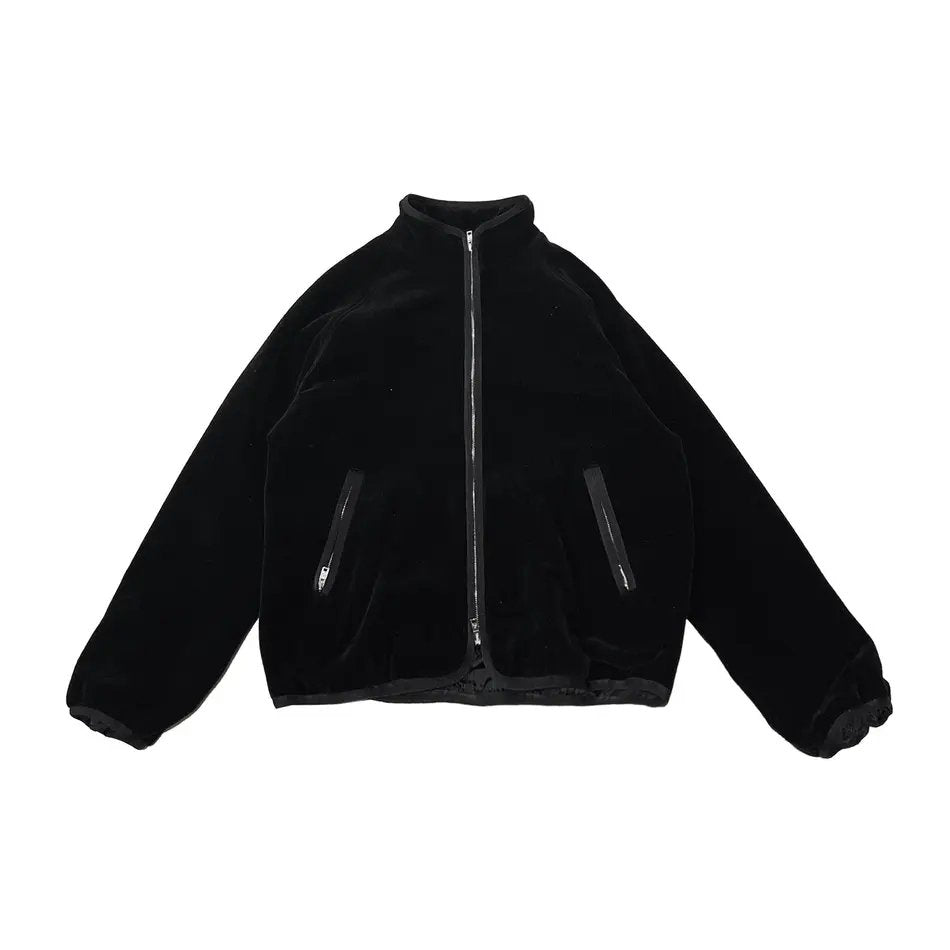 Matermind Japan Skull Logo Velvet Zip Up Jacket - SHENGLI ROAD MARKET