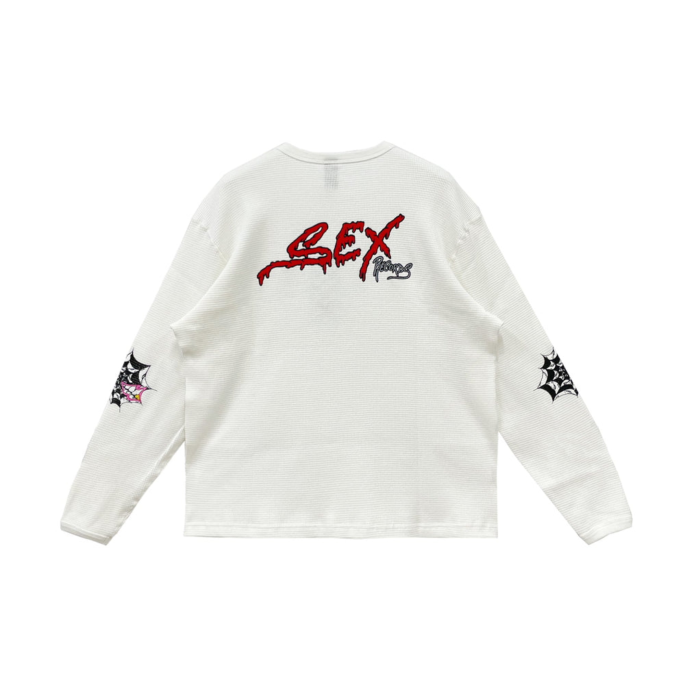 Matty Boy Anti Promo Sex Record Waffle Thermal Long Sleeve T-shirt Tee - SHENGLI ROAD MARKET