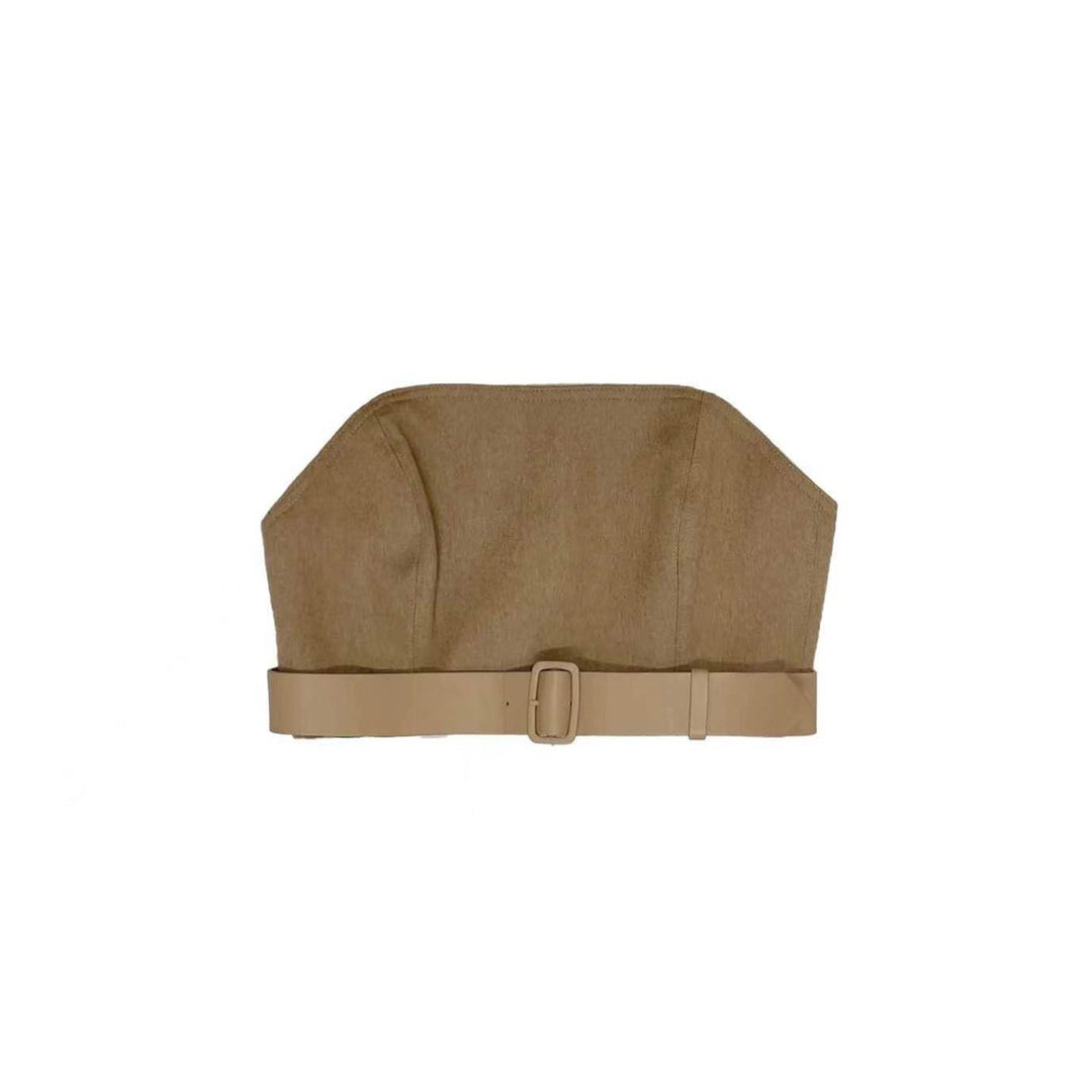 Max Mara Flipper Flipper Brown Strapless Crop Top - SHENGLI ROAD MARKET
