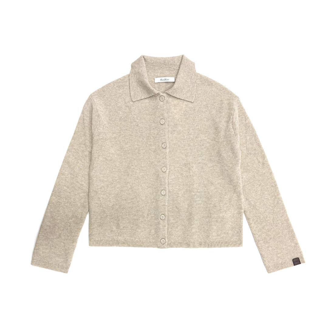 MAXMARA Beige Mxpbombo Cardigan - SHENGLI ROAD MARKET