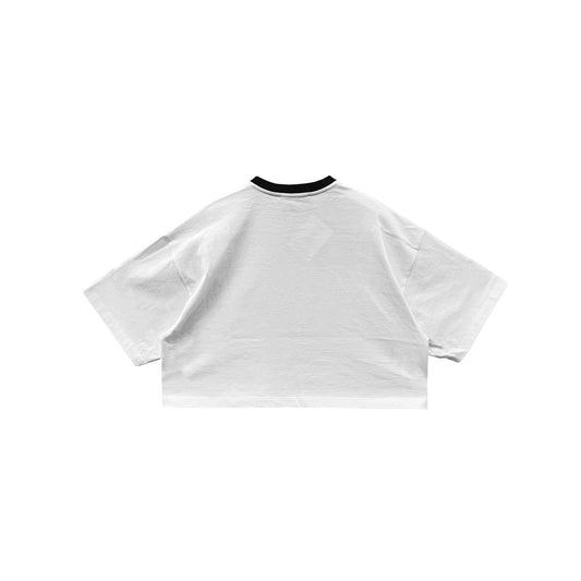 Miu Miu Contrast Neckline Embroidery Logo Short Sleeve T - Shirt - SHENGLI ROAD MARKET