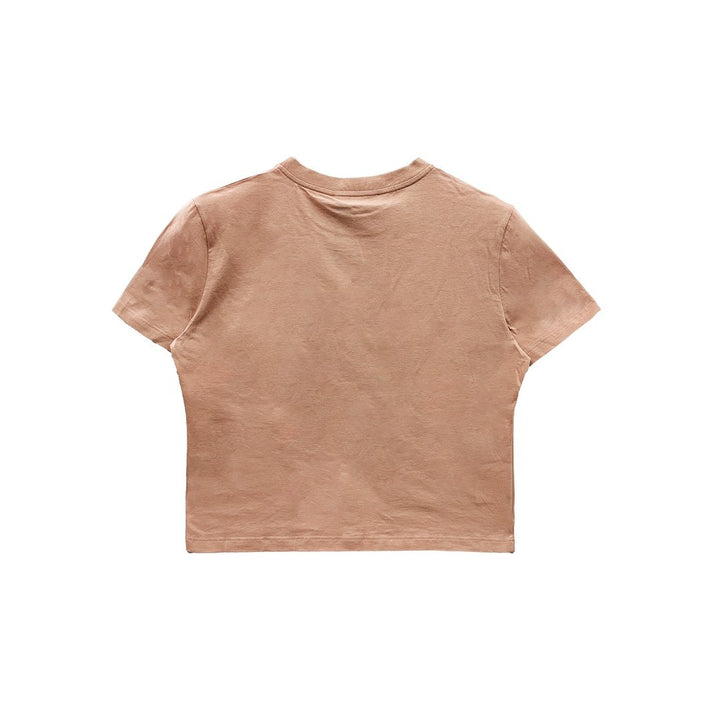 Miu Miu Mini Letter Label Embroidery Logo Short Sleeve T - Shirt - SHENGLI ROAD MARKET