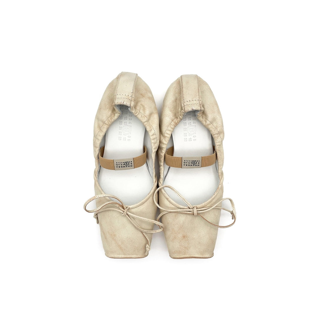 MM6 Maison Margiela Beige Ballet Shoe - SHENGLI ROAD MARKET