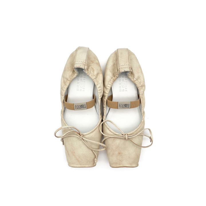 MM6 Maison Margiela Beige Ballet Shoe - SHENGLI ROAD MARKET