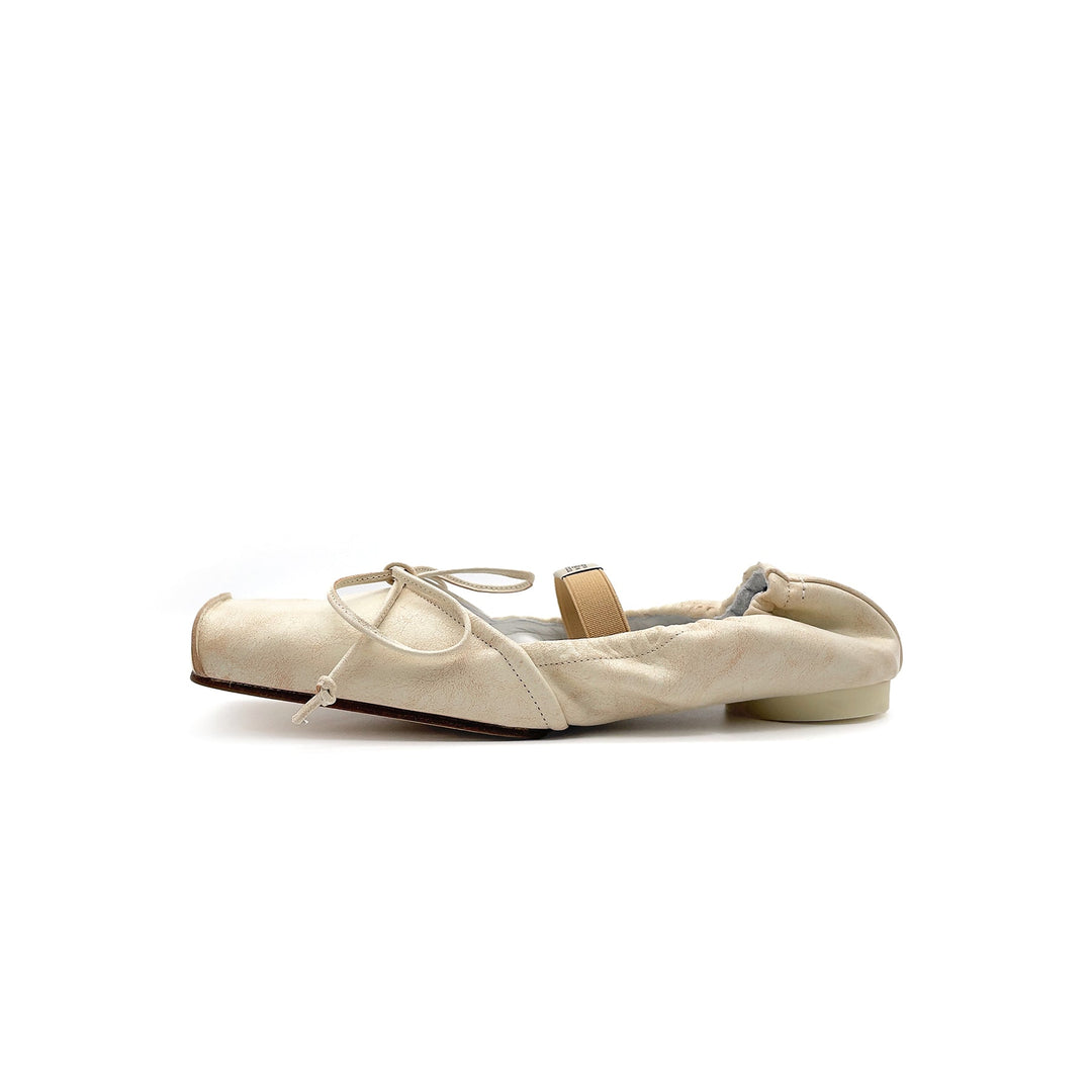 MM6 Maison Margiela Beige Ballet Shoe - SHENGLI ROAD MARKET