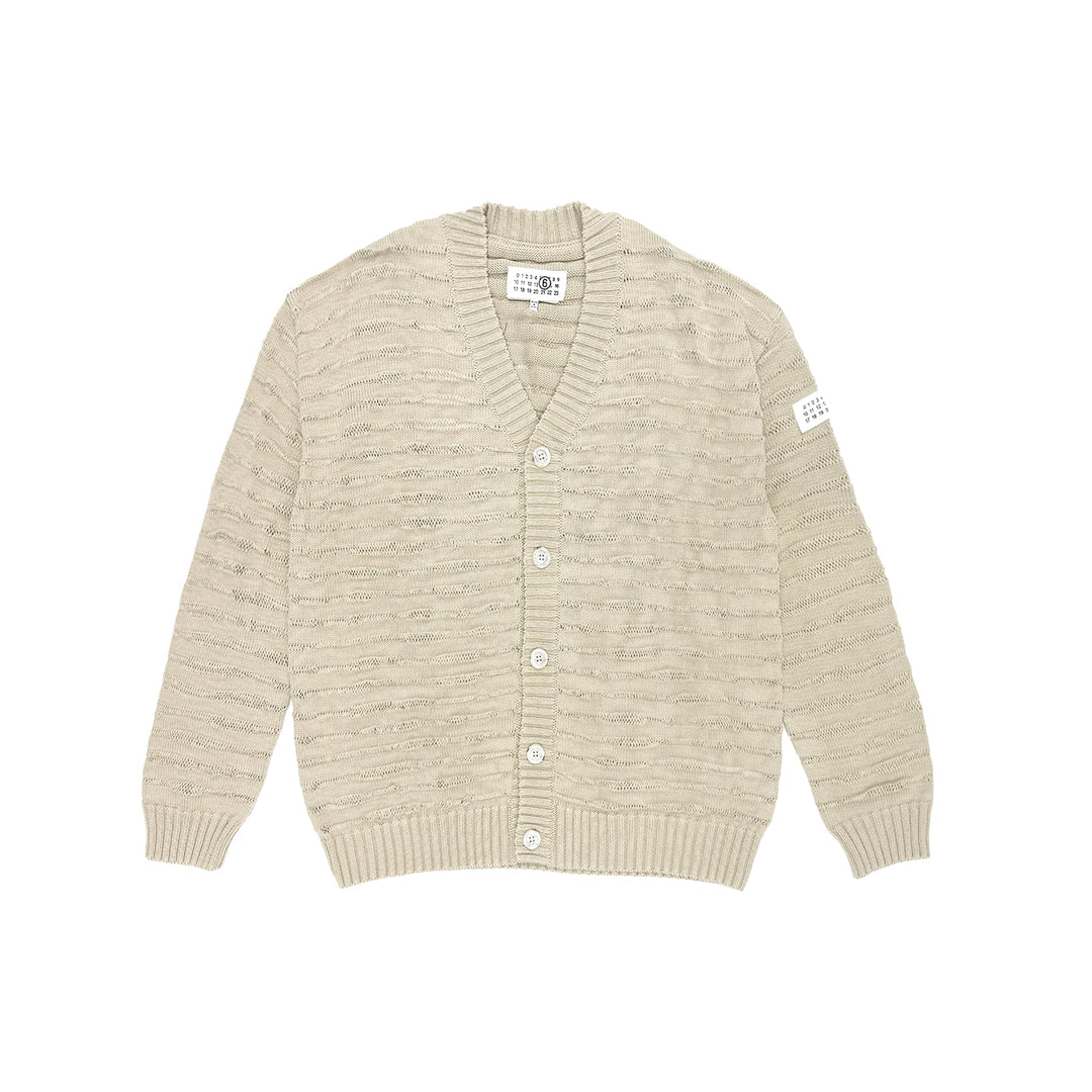 MM6 Maison Margiela Beige Cardigan - SHENGLI ROAD MARKET