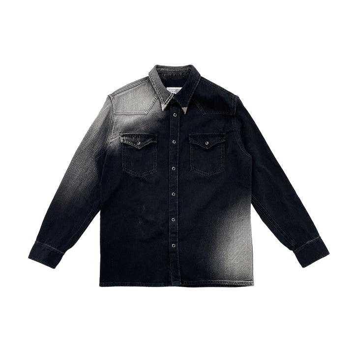 MM6 Maison Margiela Black Long - Sleeve Shirt - SHENGLI ROAD MARKET
