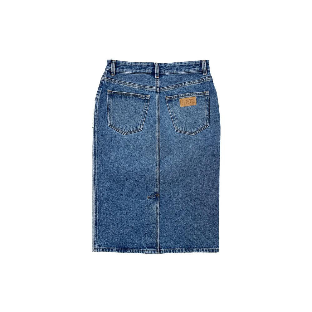 MM6 Maison Margiela Blue Midi Skirt - SHENGLI ROAD MARKET