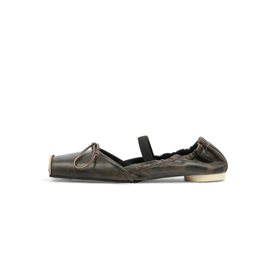 MM6 Maison Margiela Brown Ballet Shoe - SHENGLI ROAD MARKET