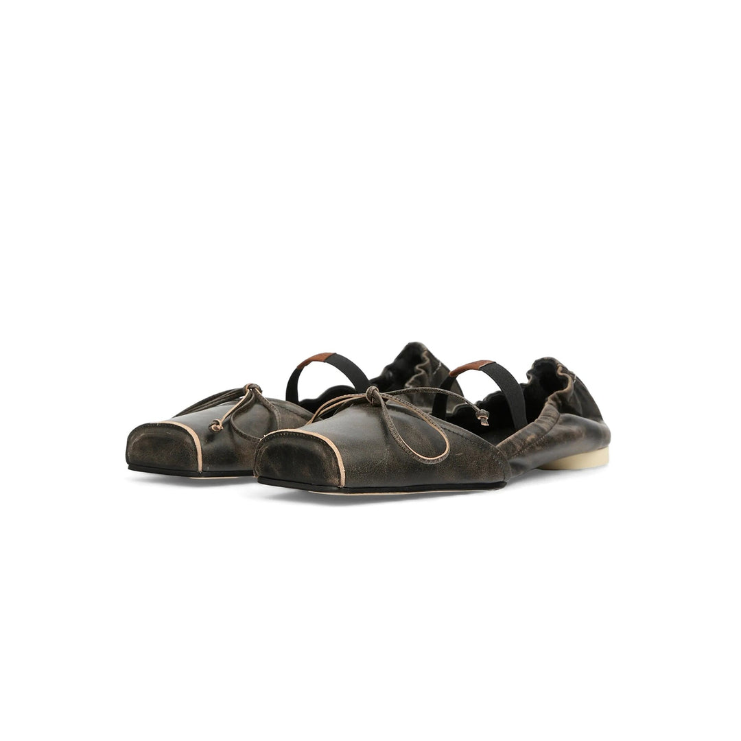 MM6 Maison Margiela Brown Ballet Shoe - SHENGLI ROAD MARKET