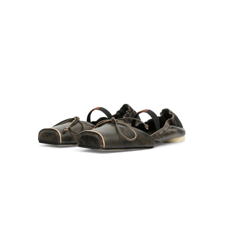 MM6 Maison Margiela Brown Ballet Shoe - SHENGLI ROAD MARKET
