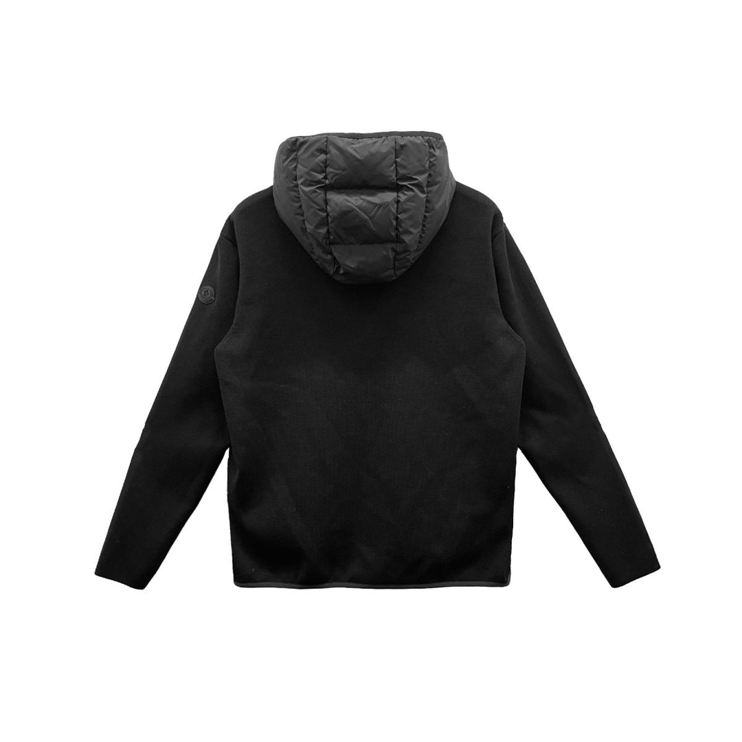 Moncler Black Down Hybird Zip - Up Jacket - SHENGLI ROAD MARKET