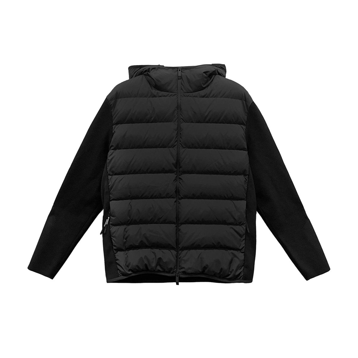 Moncler Black Down Hybird Zip - Up Jacket - SHENGLI ROAD MARKET