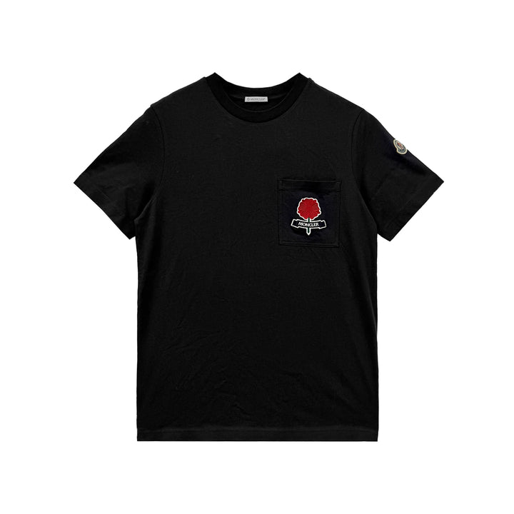Moncler Embroidered Logo Blue Short Sleeve T-shirt Tee - SHENGLI ROAD MARKET