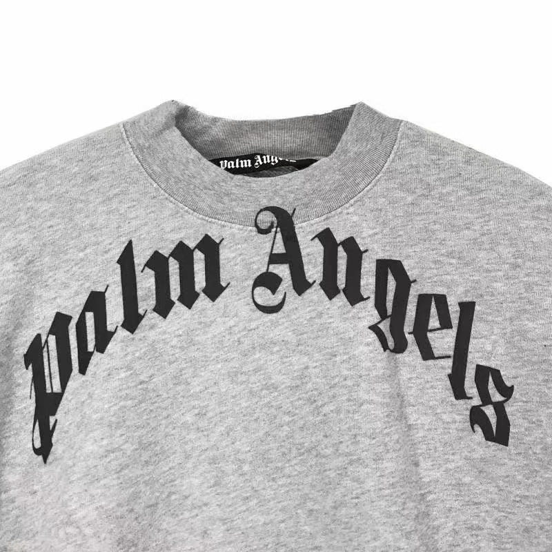 Palm Angels PA Curved Logo Print Sweatshirt - SHENGLI ROAD MARKET