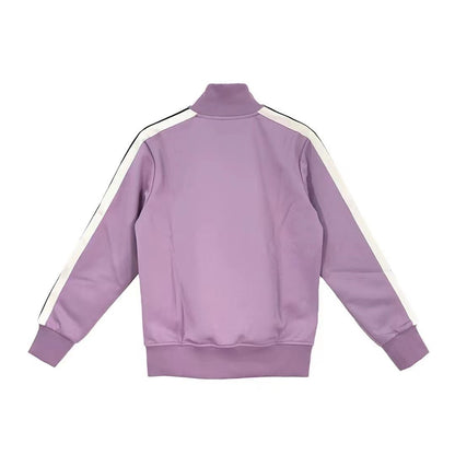 Palm Angels PA Purple Stripe Detail Zip Up Hoodie - SHENGLI ROAD MARKET