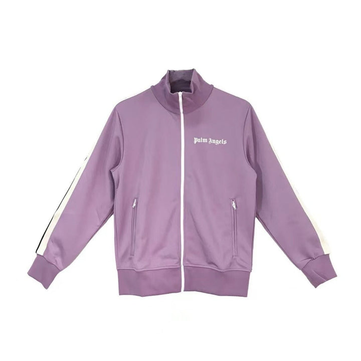 Palm Angels PA Purple Stripe Detail Zip Up Jacket - SHENGLI ROAD MARKET