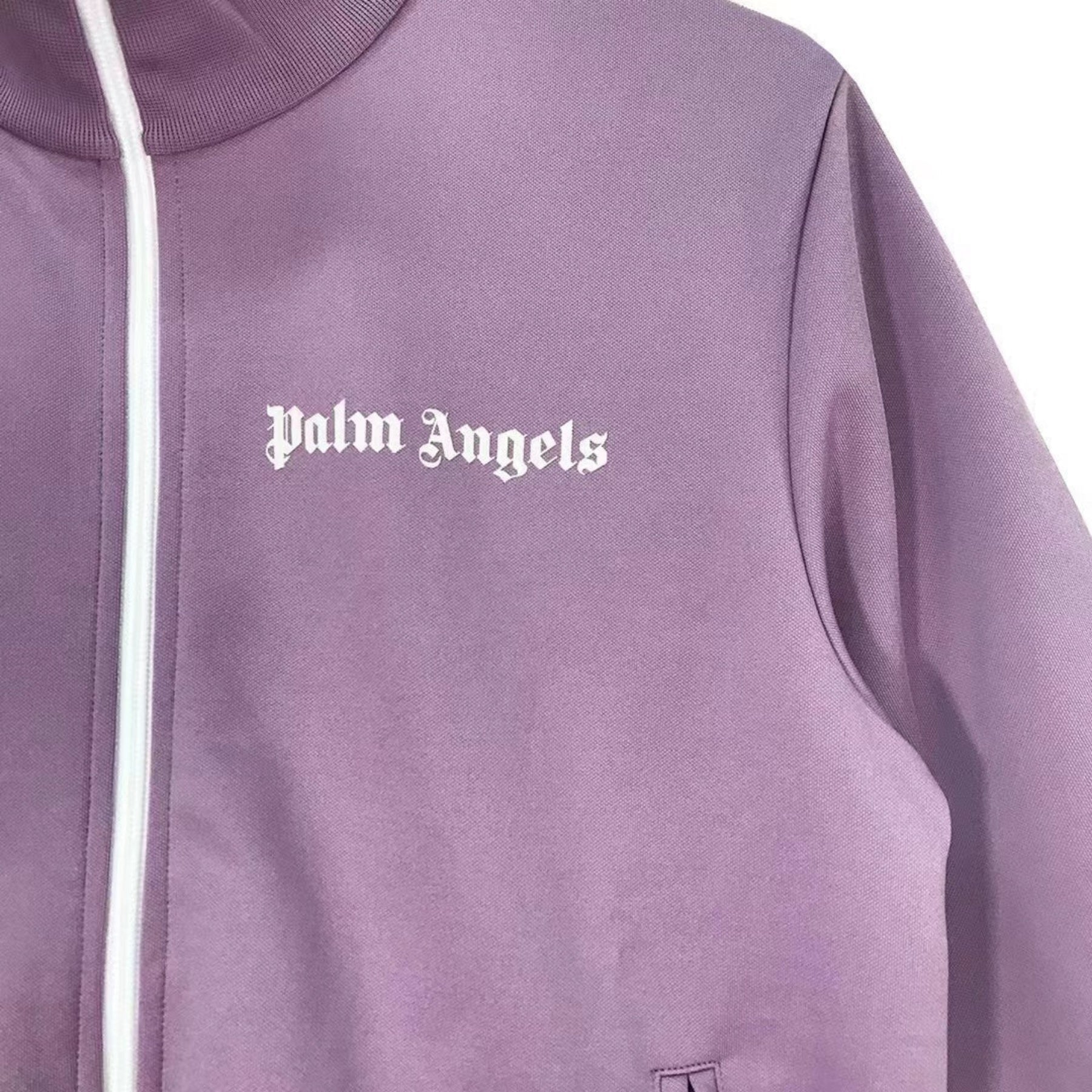palm angels ピンク ジップアップジャケット　L Palm Angels logo-embroidered Track Jacket | Pink | FARFETCH
