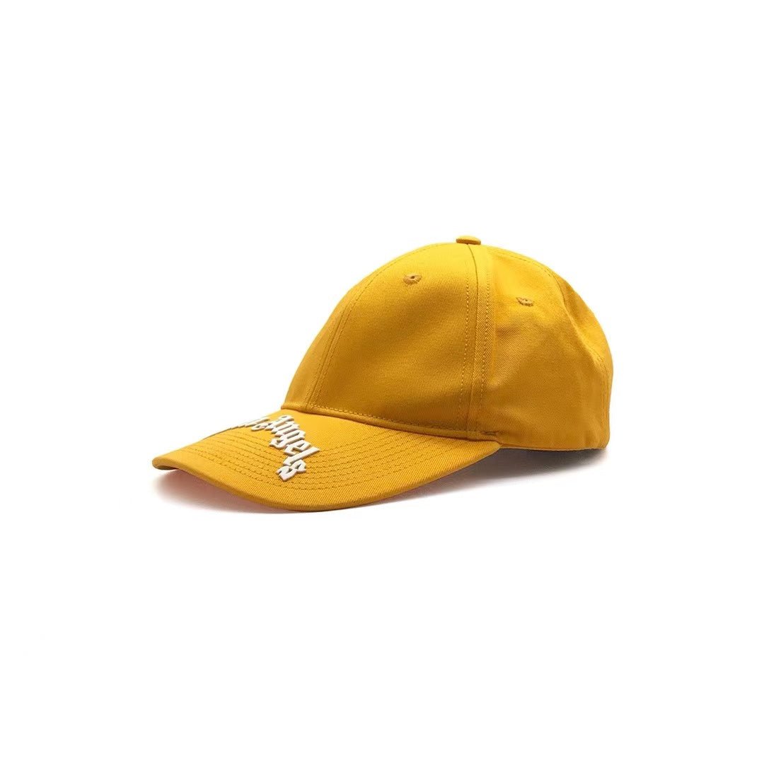 Palm Angels PA Yellow Embroidered Logo Baseball Cap - SHENGLI ROAD MARKET